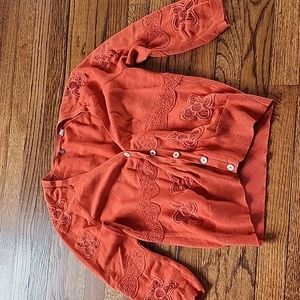 100% cotton knitted & knotted cardigan